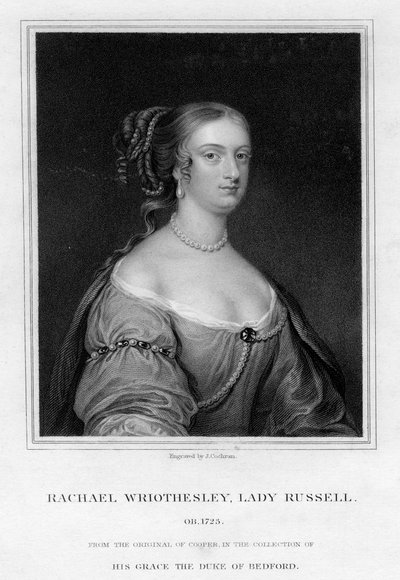 拉切尔·弗里奥特斯利（Rachael Wriothesley），罗素夫人，十九世纪。 作者 J. Cochran