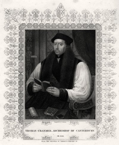 托马斯·克兰默（Thomas Cranmer），坎特伯雷大主教，19世纪 作者 J·科克伦