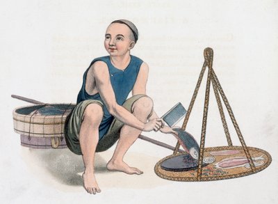 一个鱼贩子，1800年 作者 达德里