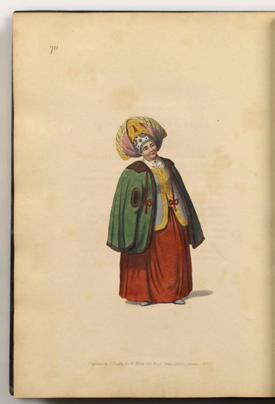 卡卢加商人的妻子 来自俄罗斯帝国的服装》，1803年 作者 J·达德利