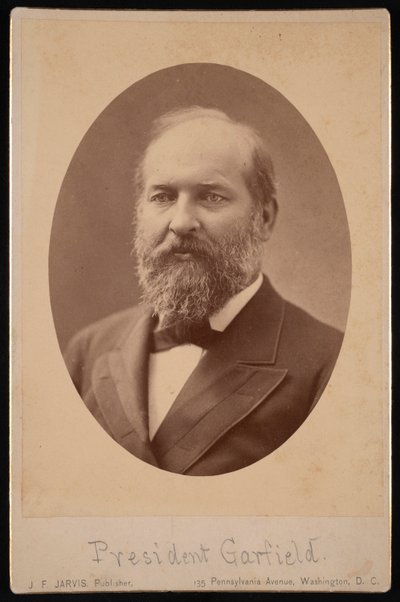詹姆斯-阿布拉姆-加菲尔德1831-1881年的肖像，1881年3月。 作者 贾维斯
