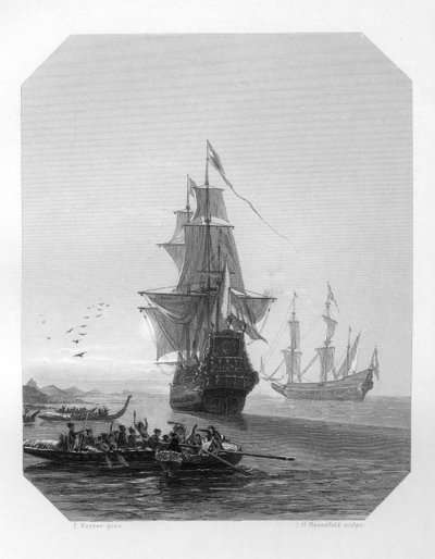 亚伯塔斯曼（Abel Tasman），17世纪荷兰海员，探险家和商人，c1870年 作者 YH Rennefeld