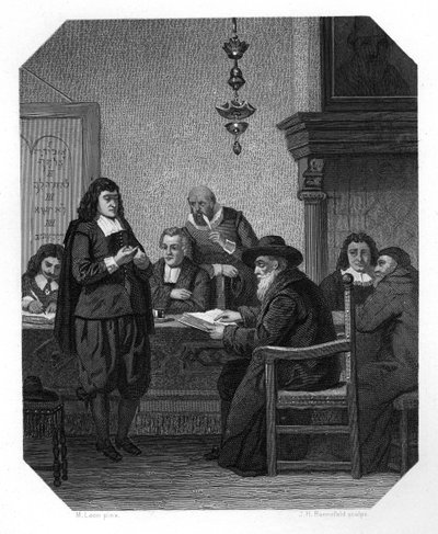 本尼迪克特·斯宾诺莎（Benedict Spinoza），17世纪荷兰哲学家，约1870年。 作者 YH Rennefeld