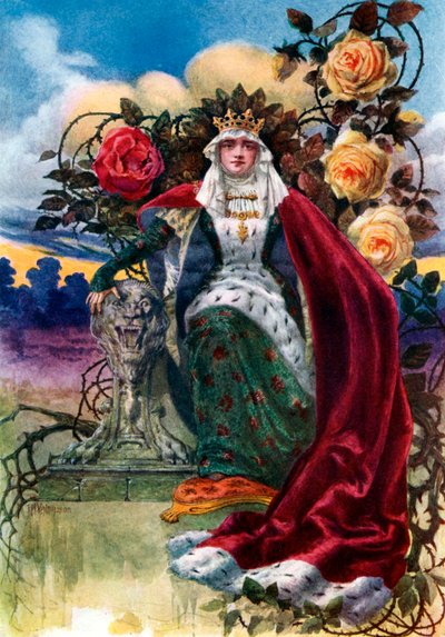 玫瑰女王（Queen of Roses），1908-1909年。 作者 瓦尔达（JH Valda）