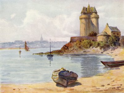 La Tour Solidor，圣塞万（彩色石版画） 作者 J·哈德威克·刘易斯