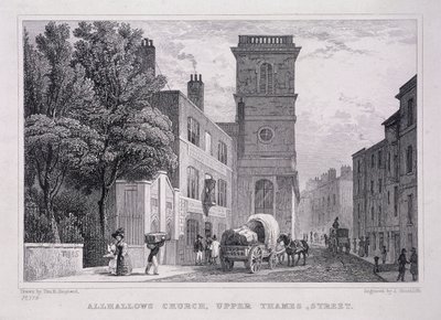 All Hallows the Great, London, c1829 作者 J欣奇克利夫