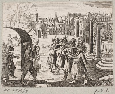 插图 til Adam Olearius，"Persianischer Rosenthal von einem Sinnreichen Poeten Schich Saadi[......]"，石勒苏益格，1660 年 作者 J穆勒