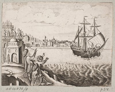 插图 til Adam Olearius，"Persianischer Rosenthal von einem Sinnreichen Poeten Schich Saadi[......]"，石勒苏益格，1660 年 作者 J穆勒