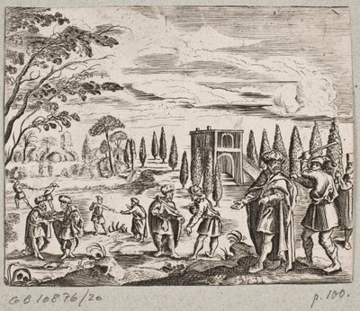 插图 til Adam Olearius，"Persianischer Rosenthal von einem Sinnreichen Poeten Schich Saadi[......]"，石勒苏益格，1660 年 作者 J穆勒