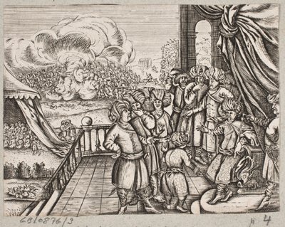 插图 til Adam Olearius，"Persianischer Rosenthal von einem Sinnreichen Poeten Schich Saadi[......]"，石勒苏益格，1660 年 作者 J穆勒