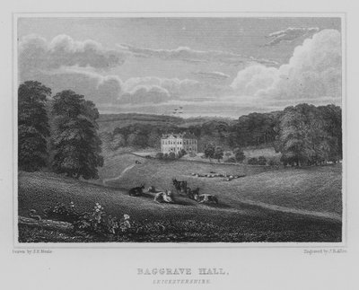 Baggrave Hall，莱斯特郡（雕刻） 作者 约翰·普雷斯顿·尼尔