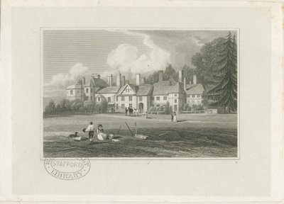 哈格利·霍尔（Hagley Hall）：雕刻版，[1780-1847] 作者 约翰·普雷斯顿·尼尔
