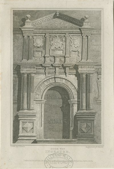 Ingestre Hall-门口：雕刻，nd [c 1821]（印刷） 作者 约翰·普雷斯顿·尼尔