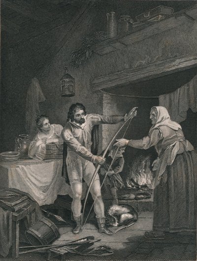 阿尔弗雷德（Alfred）在19世纪中叶的Neatherds Cottage。 作者 罗杰斯