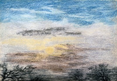 天空的色彩，1883年10月27日（粉笔和蜡笔在纸上） 作者 戴森（JS Dyason）