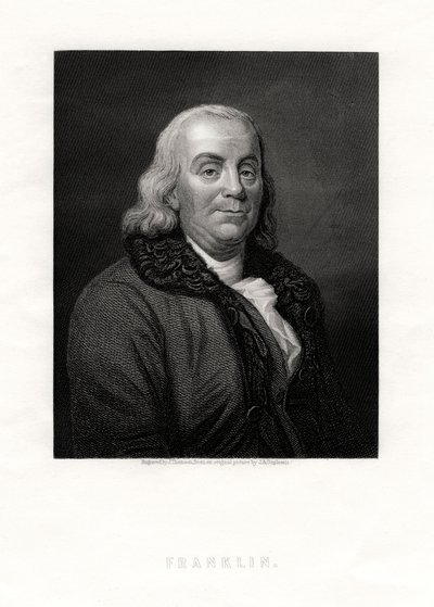 本杰明·富兰克林（Benjamin Franklin），美国政治人物和政治家，十九世纪 作者 汤姆森