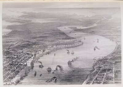 鸟瞰新奥尔良，来自“美国的历史”，Vol。 II，由Charles Mackay撰写，由W. Ridgeway雕刻，1830年 作者 威尔斯