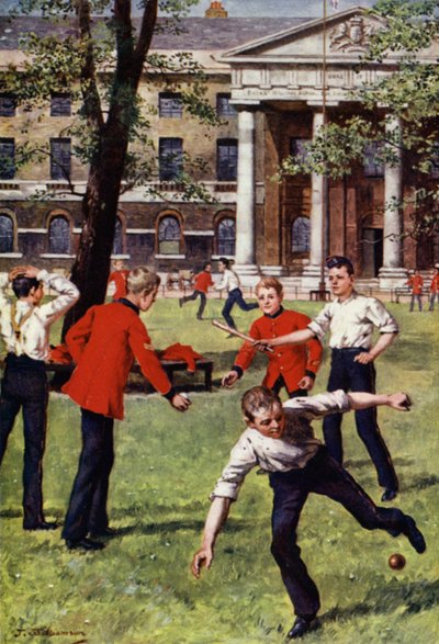 Soldier Boys at Play (colour litho) 作者 威廉姆森