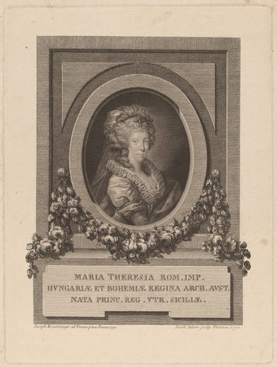 玛丽亚-特蕾莎，神圣罗马帝国皇后，1792年。 作者 雅各布·亚当