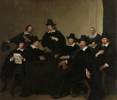 阿姆斯特丹 Nieuwe Zijds 穷人户外救济研究所的董事，约 1650 年 作者 雅各布·阿德里安斯。贝克