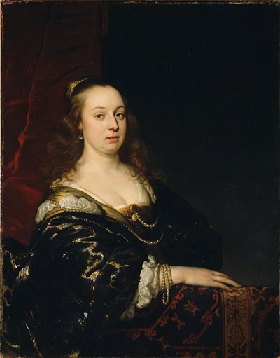 一个女人的肖像，c.1647 作者 雅各布·阿德里安斯·巴克尔
