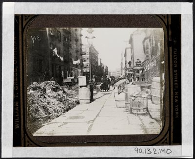 在战争日前的Tammany街清洁，在Vicky Place 9号，1890年前 作者 雅各布·奥古斯特·里斯