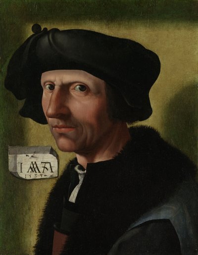 Jacob Cornelisz van Oostsanen的肖像，1533年 作者 Jacob Cornelisz van Oostsanen