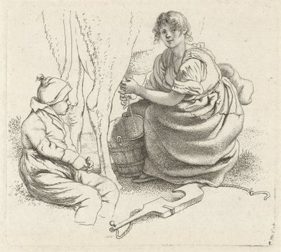 挤奶女工
研究版画作品 / Etudes gravées（系列名称） 作者 雅各布·恩斯特·马库斯