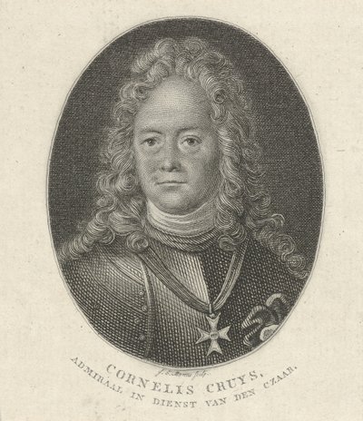 科尼利厄斯-克鲁斯1655-1727年的肖像，俄罗斯帝国海军副司令，1818年 作者 雅各布·恩斯特·马库斯