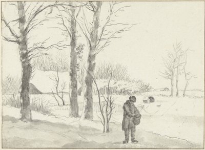 雪景与站立的人 作者 雅各布·恩斯特·马库斯