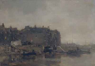 Prins Hendrik kade 上的房屋 作者 雅各布·亨里库斯或亨德里克斯·马里斯