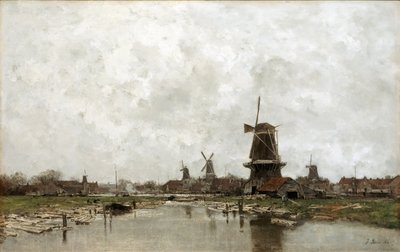 五风车，1878年 作者 雅各布·亨里库斯或亨德里克斯·马里斯
