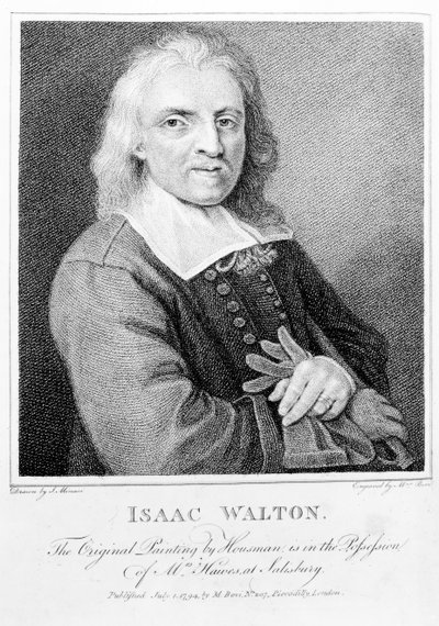 Isaac Walton（1593-1683）的肖像由Marino Bovi（1758-1805）1794年刻 作者 雅各布·休斯曼斯