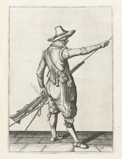 火枪手去除ramrod，c.1600 作者 Jacob II de Gheyn