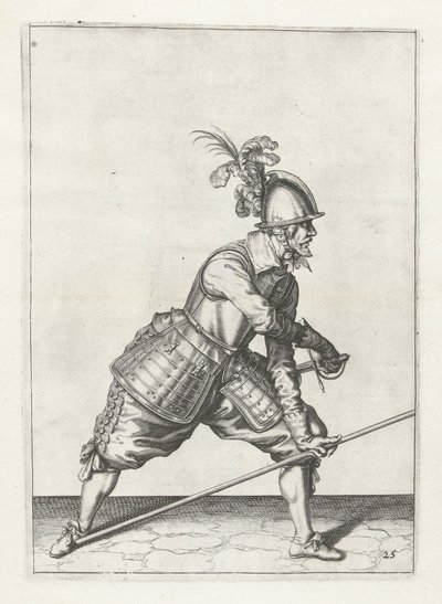 有长矛图画剑的战士，c.1600 作者 Jacob II de Gheyn