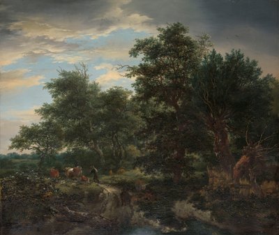 森林场景 作者 Jacob van Ruisdael