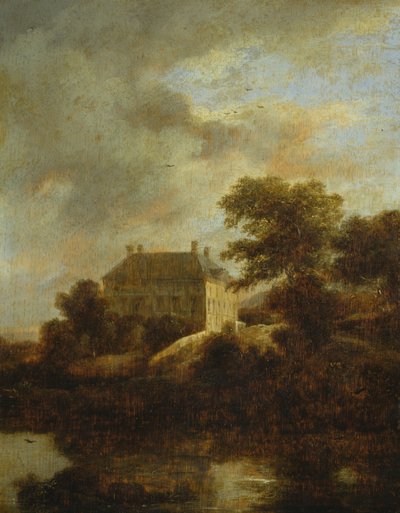 与乡间别墅的风景 作者 Jacob van Ruisdael