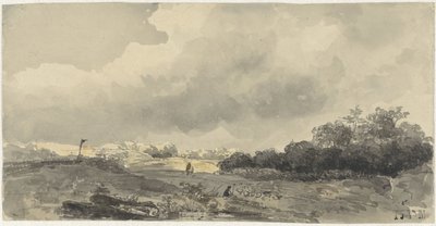 Landschap met schaapherder onder zware wolkenlucht 作者 雅各布·扬·范德马滕