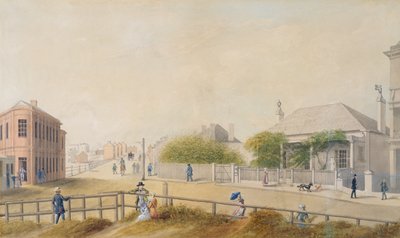 悉尼牛津街，1847年 作者 雅各布·詹森（Jacob Janssen）