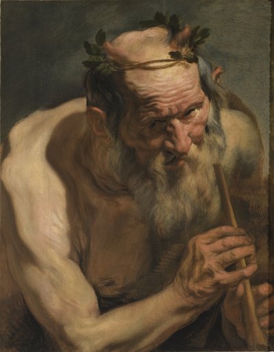 拿着长笛的老色狼，c.1620 作者 雅各布·乔丹斯