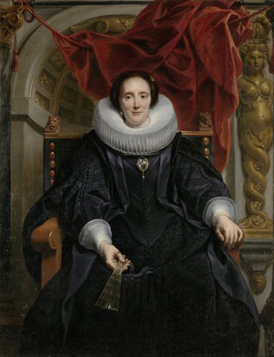 Catharina Behaghel的肖像，1635年 作者 Jacob Jordaens
