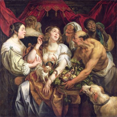 克利奥帕特拉之死（公元前69-30） 作者 Jacob Jordaens