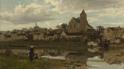 荷兰语: Gezicht op Montigny-sur-Loing 洛灵山风景区 作者 雅各布·马里斯