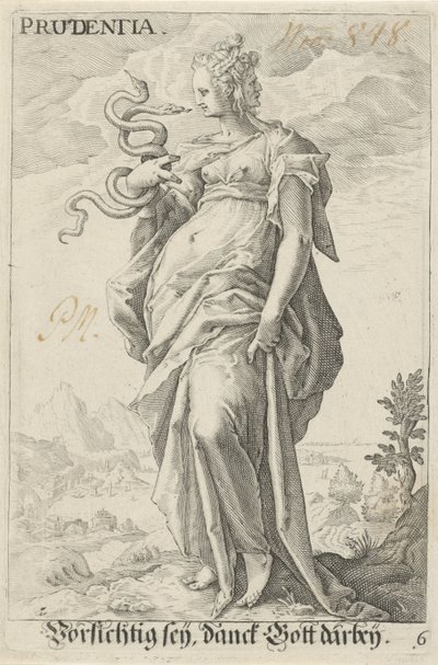 普鲁登斯（Prudentia）
Prudentia （物体上的标题） 作者 雅各布·马瑟姆（归因于）