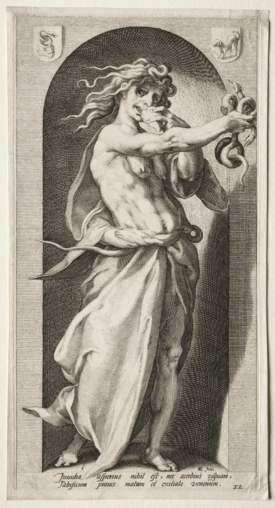 嫉妒，1593年。 作者 雅各布·马塔姆（Jacob Matham）