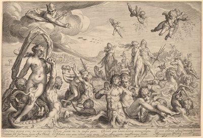 海王星和忒提斯的胜利 作者 Jacob Matham，仿照 Bartholomaeus Spranger