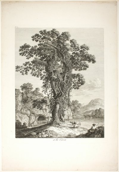 卡瓦附近，选自《那不勒斯河畔四景组曲》（Suite de IV Vues Dessinées Dans le Roiaume de Naples 作者 雅各布·菲利普·哈克特
