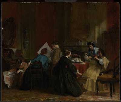 一组妇女观看立体照片 作者 Jacob Spoel