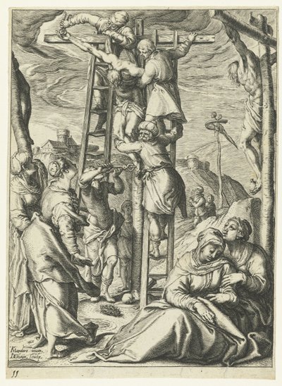 下十字架
耶稣受难记 作者 Jacob de Gheyn (II)（归属于）