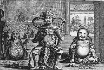 中国的神，包括寿星，来自荷兰驻中国大使馆的记载。 作者 雅各布·范·梅尔斯